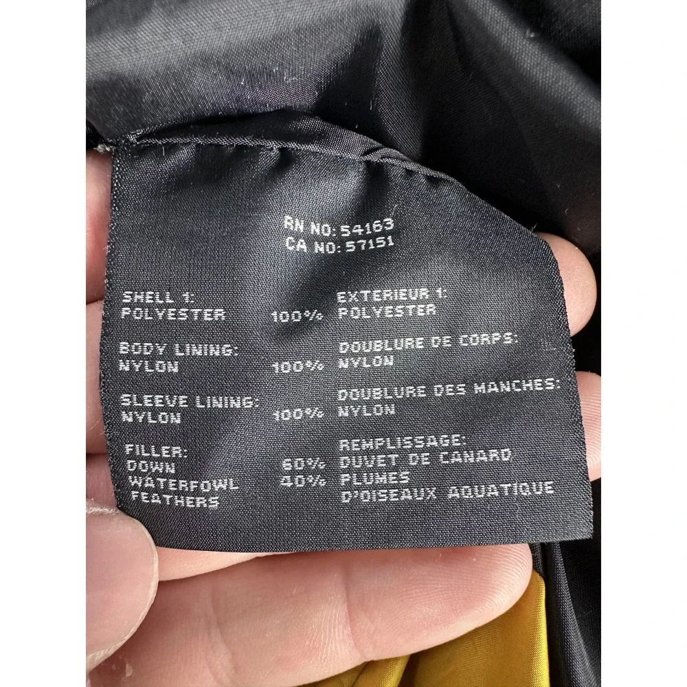 Marc New York Puffer Jacket Large Yellow Heavyweight Waterfowl Down Feather